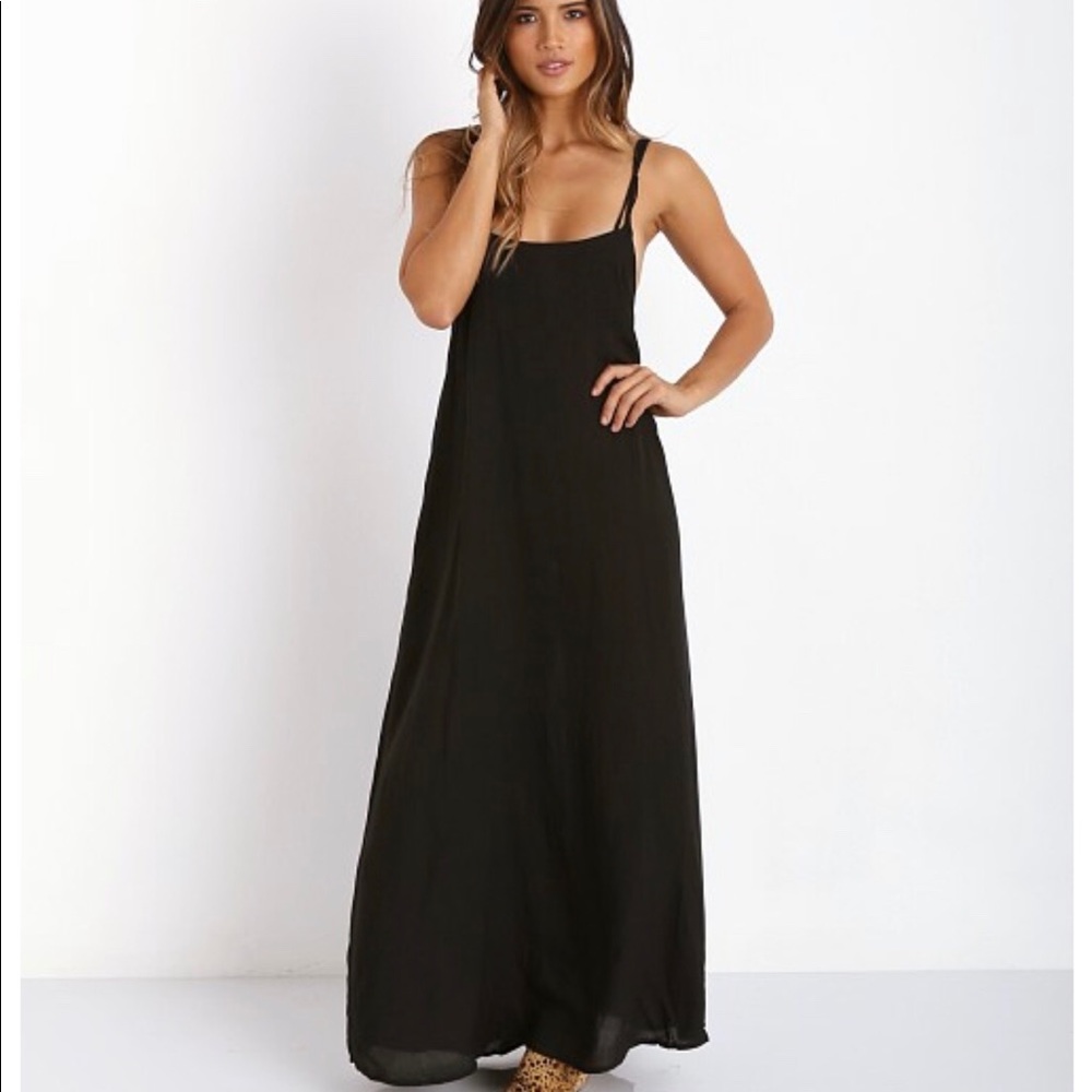 Acacia Moorea Long Slit Dress in Storm